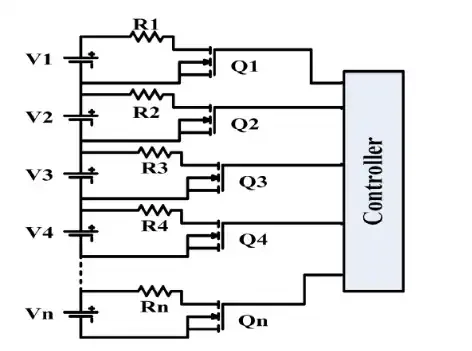Switching shunt resistor of Passive cell balancing techniques belongs to battery balancing methods