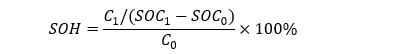 How to calculate battery state SOH